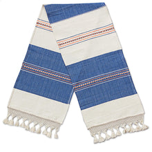 Load image into Gallery viewer, Artisan Crafted 100% Cotton Striped Table Runner from Mexico - Striped Elegance | NOVICA