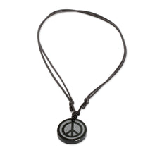 Load image into Gallery viewer, Adjustable Jade Pendant Necklace from Guatemala - Hope and Peace | NOVICA