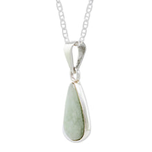 Load image into Gallery viewer, Light Green Teardrop Jade Pendant Necklace from Guatemala - Pale Green Tear | NOVICA