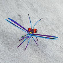 Load image into Gallery viewer, Handcrafted Blue Copal Wood Dragonfly Sculpture from Mexico - Sweet Freedom in Blue | NOVICA