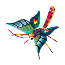 Load image into Gallery viewer, Hand-Painted Wood Alebrije Butterfly Sculpture from Mexico - Holy Butterfly | NOVICA