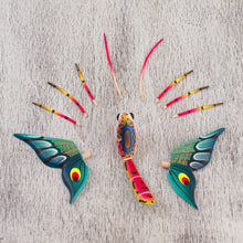 Load image into Gallery viewer, Hand-Painted Wood Alebrije Butterfly Sculpture from Mexico - Holy Butterfly | NOVICA