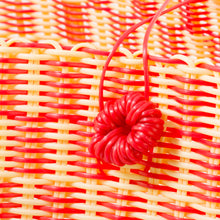 Load image into Gallery viewer, Handwoven Tote in Strawberry Red and Cornsilk - Delightful Day in Strawberry | NOVICA