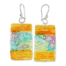 Load image into Gallery viewer, Colorful Recycled CD Dangle Earrings from Guatemala - Celebrate Creativity | NOVICA