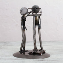 Load image into Gallery viewer, Rustic Recycled Auto Part Sculpture of a Nutritionist - Rustic Nutritionist | NOVICA