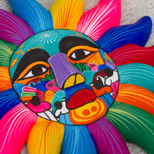 Load image into Gallery viewer, Mexican Hand Painted Sun and Moon Ceramic Wall Art - Celestial Couple | NOVICA