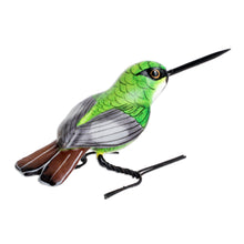 Load image into Gallery viewer, Guatemalan Handmade Mango Hummingbird Ceramic Bird Figurine - Mango Hummingbird | NOVICA