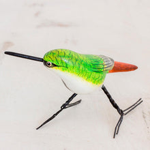 Load image into Gallery viewer, Guatemalan Handmade Mango Hummingbird Ceramic Bird Figurine - Mango Hummingbird | NOVICA