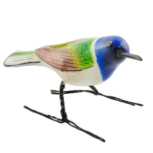Load image into Gallery viewer, Guatemalan Handmade Jacobin Hummingbird Clay Bird Figurine - Jacobin Hummingbird | NOVICA