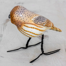 Load image into Gallery viewer, Artisan Crafted Elf Owl Ceramic Bird Figurine from Guatemala - Elf Owl | NOVICA