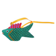 Load image into Gallery viewer, Painted Wood Alebrije Fish Ornaments (Set of 5) from Mexico - Sweet Fish | NOVICA