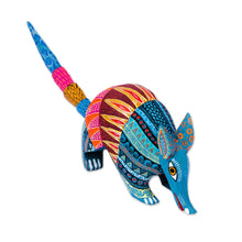 Load image into Gallery viewer, Handmade Folk Art Armadillo Alebrije Sculpture - Brilliant Armadillo | NOVICA