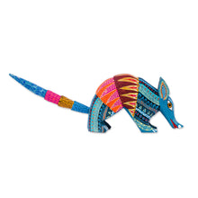 Load image into Gallery viewer, Handmade Folk Art Armadillo Alebrije Sculpture - Brilliant Armadillo | NOVICA
