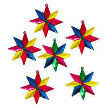 Load image into Gallery viewer, Mexican Artisan Crafted Tin Star Ornaments (set of 6) - Guiding Stars | NOVICA