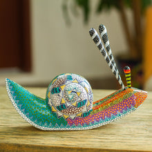 Load image into Gallery viewer, Hand-Painted Snail Alebrije Wood Sculpture from Mexico - Vibrant Snail | NOVICA
