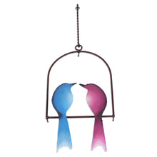 Load image into Gallery viewer, Steel Wall Sculpture of Two Birds from Mexico - Romantic Birds | NOVICA