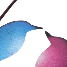 Load image into Gallery viewer, Steel Wall Sculpture of Two Birds from Mexico - Romantic Birds | NOVICA