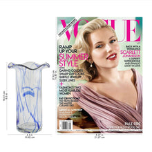 Load image into Gallery viewer, Hand-Blown Recycled Glass Vase from Guatemala - Blue Frost | NOVICA