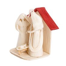 Load image into Gallery viewer, Handcrafted Natural White Natural Fiber Nativity Scene - Nativity Love | NOVICA