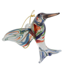 Load image into Gallery viewer, Handcrafted Colorful Hummingbird Blown Glass Figurine - Color in Motion | NOVICA
