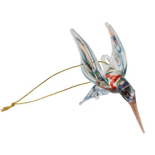 Load image into Gallery viewer, Handcrafted Colorful Hummingbird Blown Glass Figurine - Color in Motion | NOVICA