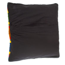 Load image into Gallery viewer, Geometric and Striped Pattern Zapotec Cotton Cushion Cover - Geometric Valley | NOVICA