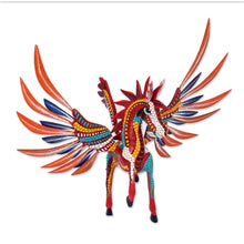 Load image into Gallery viewer, Handcrafted Alebrije Wood Pegasus Statuette from Mexico - Magnificent Pegasus | NOVICA