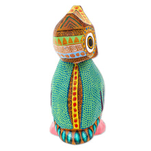 Load image into Gallery viewer, Hand-Carved Copal Wood Owl Alebrije Sculpture from Mexico - Dream Vision | NOVICA