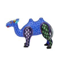 Load image into Gallery viewer, Wood Alebrije Camel Figurine in Vivid Colors from Mexico - Colorful Camel | NOVICA