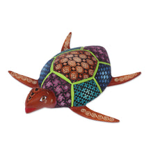 Load image into Gallery viewer, Handcrafted Copal Wood Alebrije Turtle Figurine - Turtle Friend | NOVICA