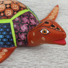 Load image into Gallery viewer, Handcrafted Copal Wood Alebrije Turtle Figurine - Turtle Friend | NOVICA