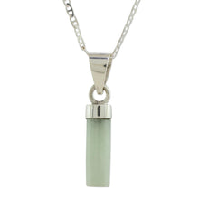 Load image into Gallery viewer, Cylindrical Jade Necklace in Apple Green from Guatemala - Calm Beauty in Apple Green | NOVICA