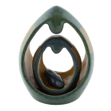 Load image into Gallery viewer, Handcrafted Glazed Turquoise Ceramic Sculptures (Set of 3) - Modern Nativity | NOVICA