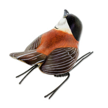 Load image into Gallery viewer, Ceramic Figurine of a Chestnut-Backed Chickadee Bird - Chestnut-Backed Chickadee | NOVICA