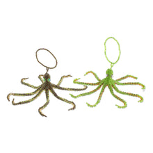 Load image into Gallery viewer, Glass Beaded Octopus Ornaments from Guatemala (Pair) - Beautiful Octopi | NOVICA