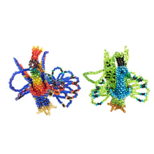 Load image into Gallery viewer, Hand-Beaded Glass Peacock Ornaments from Guatemala (Pair) - Real Beauty | NOVICA