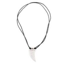 Load image into Gallery viewer, Lilac Jade Tusk Pendant Necklace from Guatemala - Wide Tusk in Lilac | NOVICA