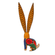 Load image into Gallery viewer, Hand-Painted Wood Alebrije Rabbit Sculpture from Mexico - Big-Eared Rabbit | NOVICA