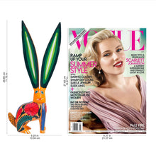 Load image into Gallery viewer, Hand-Painted Wood Alebrije Rabbit Sculpture from Mexico - Big-Eared Rabbit | NOVICA