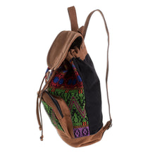 Load image into Gallery viewer, Vibrant Handwoven Cotton Backpack from Guatemala - Multicolored Brilliance | NOVICA
