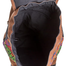 Load image into Gallery viewer, Vibrant Handwoven Cotton Backpack from Guatemala - Multicolored Brilliance | NOVICA