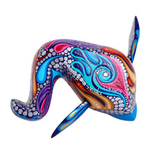 Load image into Gallery viewer, Hand-Painted Wood Alebrije Fish Figurine from Mexico - Shimmering Fish | NOVICA
