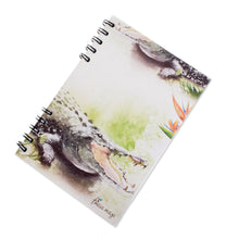 Load image into Gallery viewer, Signed Crocodile-Themed Paper Journal from Costa Rica - Crocodile | NOVICA