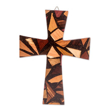 Load image into Gallery viewer, Reclaimed Wood Wall Cross from Costa Rica - Love and Hope | NOVICA