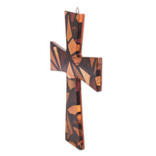 Load image into Gallery viewer, Reclaimed Wood Wall Cross from Costa Rica - Love and Hope | NOVICA