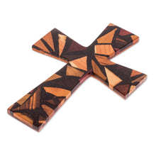 Load image into Gallery viewer, Reclaimed Wood Wall Cross from Costa Rica - Love and Hope | NOVICA
