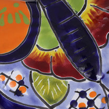 Load image into Gallery viewer, Hand-Painted Ceramic Butterfly Wall Sculpture from Mexico - Hacienda Butterfly | NOVICA