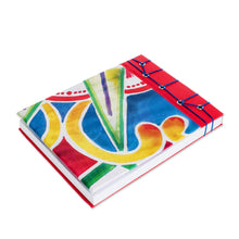 Load image into Gallery viewer, Abstract Colorful Paper Journal from Costa Rica (5.5 inch) - Colorful Abstraction | NOVICA