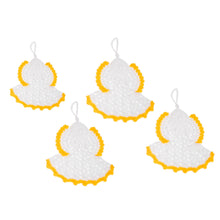 Load image into Gallery viewer, Hand-Crocheted Angel Ornaments in White (Set of 4) - Light of Love | NOVICA