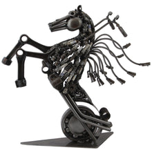 Load image into Gallery viewer, Upcycled Metal Motorcycle Horse Sculpture from Mexico - Iron Horse | NOVICA